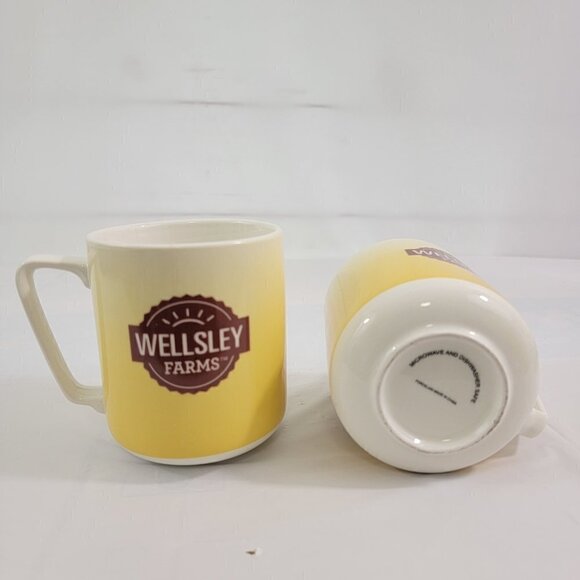 Wellsley Farms 12 Oz Porcelain Coffee Tea Mugs Cup – Set of 2 - Picture 10 of 14